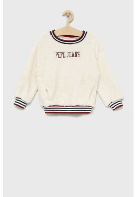 Pepe Jeans Детски суичър Emily в бежово с апликация - Pepit.bg