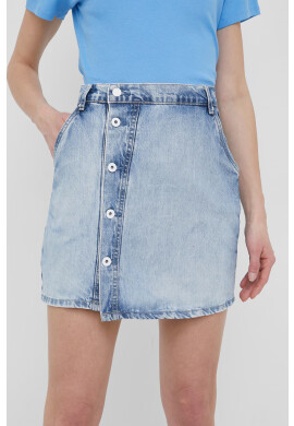 Pepe Jeans Дънкова пола Hannah къс модел с кройка тип молив - Pepit.bg