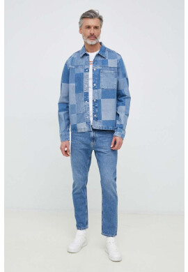 Pepe Jeans Дънкова риза Denton мъжка в синьо със стандартна кройка с класическа яка - Pepit.bg
