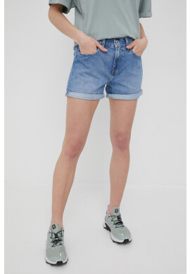 Pepe Jeans Дънкови къси панталони Mable Short с изчистен дизайн със стандартна талия - Pepit.bg