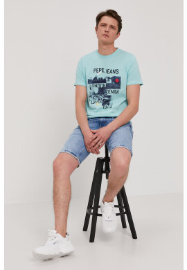 Pepe Jeans Дънкови къси панталони Stanley в черно - Pepit.bg