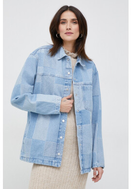 Pepe Jeans Дънково яке River в синьо с уголемена кройка - Pepit.bg