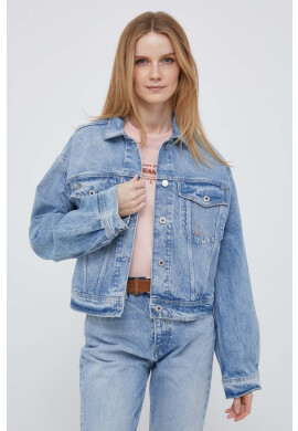 Pepe Jeans Дънково яке Turner Rainbow в синьо с преходна изолация с уголемена кройка - Pepit.bg