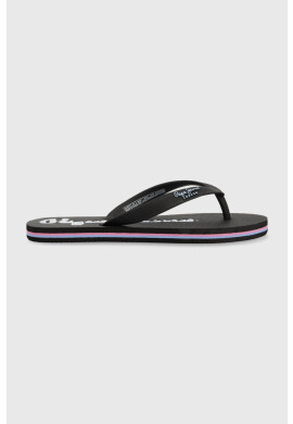 Pepe Jeans Джапанки BAY BEACH CLASSIC в черно с равна подметка PLS70143 - Pepit.bg