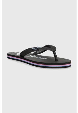 Pepe Jeans Джапанки BAY BEACH CLASSIC в черно с равна подметка PLS70143 - Pepit.bg