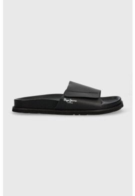 Pepe Jeans Кожени чехли BIO в черно PMS90105 - Pepit.bg