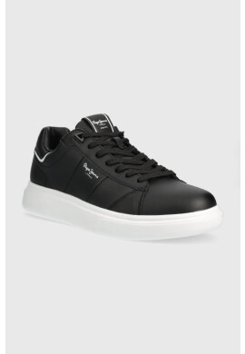 Pepe Jeans Кожени маратонки EATON в черно PMS30896 - Pepit.bg