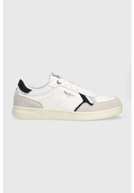 Pepe Jeans Кожени маратонки KORE в бяло PMS30898 - Pepit.bg