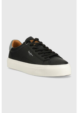 Pepe Jeans Кожени маратонки YOGI в черно PMS30930 - Pepit.bg