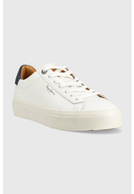 Pepe Jeans Кожени маратонки YOGI в бяло PMS30930 - Pepit.bg