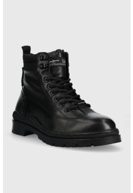 Pepe Jeans Кожени обувки Brad Hiker Boot в черно - Pepit.bg