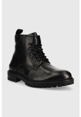 Pepe Jeans Кожени обувки Ned Boot Relief в черно - Pepit.bg