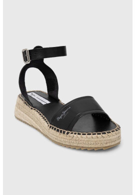 Pepe Jeans Кожени сандали KATE в черно с платформа PLS90591 - Pepit.bg