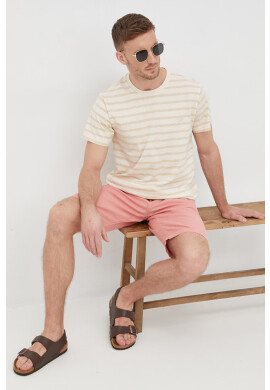 Pepe Jeans Къс панталон с лен Arkin Short Linen в розово - Pepit.bg