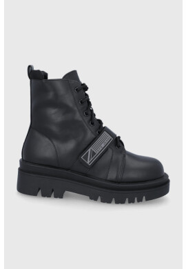 Pepe Jeans Кубинки Enfield Flag дамски в черно с платформа - Pepit.bg