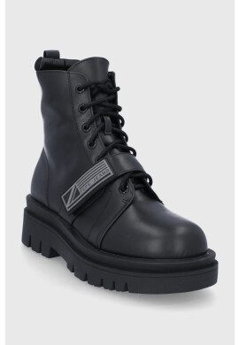 Pepe Jeans Кубинки Enfield Flag дамски в черно с платформа - Pepit.bg
