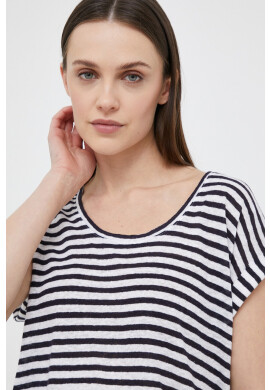Pepe Jeans Ленена тениска в тъмносиньо - Pepit.bg