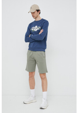 Pepe Jeans Памучен къс панталон David в зелено - Pepit.bg