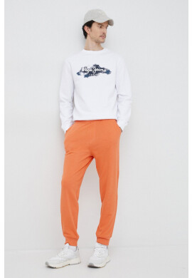 Pepe Jeans Памучен суичър в бяло с десен - Pepit.bg