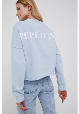 Pepe Jeans Памучен суичър Cloudie дамски с принт - Pepit.bg