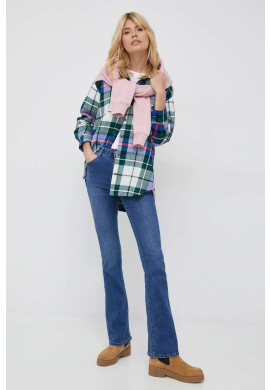 Pepe Jeans Памучен суичър Lena в розово с принт - Pepit.bg