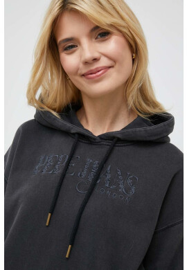Pepe Jeans Памучен суичър Lua в сиво с качулка с апликация - Pepit.bg