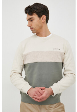 Pepe Jeans Памучен суичър Scott Crew в бежово с апликация - Pepit.bg