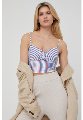 Pepe Jeans Памучна блуза June дамска на райе - Pepit.bg