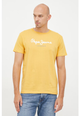 Pepe Jeans Памучна тениска в оранжево - Pepit.bg