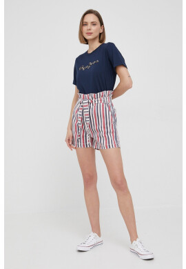 Pepe Jeans Памучна тениска Babette в тъмносиньо - Pepit.bg