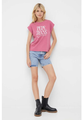 Pepe Jeans Памучна тениска Linda - Pepit.bg
