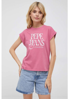 Pepe Jeans Памучна тениска Linda - Pepit.bg