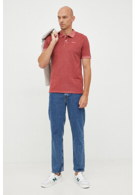 Pepe Jeans Памучна тениска с яка - Pepit.bg