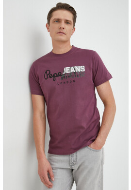 Pepe Jeans Памучна тениска Topher - Pepit.bg