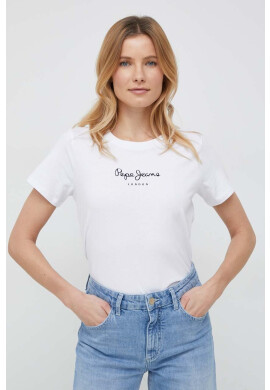 Pepe Jeans Памучна тениска Wendy в бяло - Pepit.bg