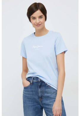 Pepe Jeans Памучна тениска Wendy В синьо - Pepit.bg