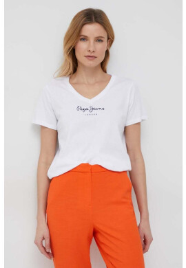 Pepe Jeans Памучна тениска Wendy в бяло - Pepit.bg