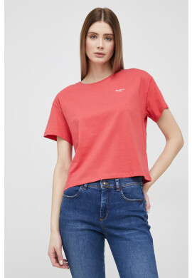 Pepe Jeans Памучна тениска Wimani в червено - Pepit.bg