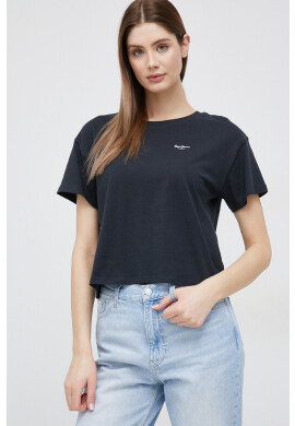 Pepe Jeans Памучна тениска Wimani в черно - Pepit.bg