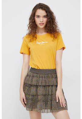 Pepe Jeans Пола в зелено къс модел разкроен модел - Pepit.bg