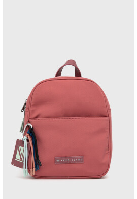 Pepe Jeans Раница Tessa Back Pack дамска в розово малък размер с изчистен дизайн - Pepit.bg