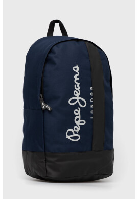 Pepe Jeans Раница в тъмносиньо голям размер с принт - Pepit.bg