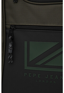 Pepe Jeans Раница Bromley Ldn Back Pack мъжка в зелено голям размер с апликация - Pepit.bg