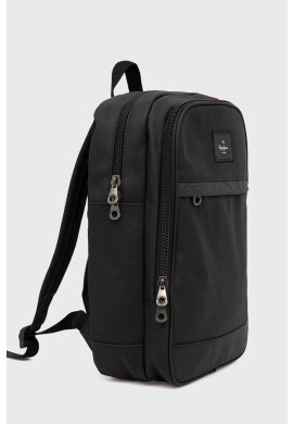 Pepe Jeans Раница Court Back Pack мъжка в черно голям размер с апликация - Pepit.bg