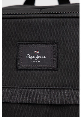 Pepe Jeans Раница Court Back Pack мъжка в черно голям размер с апликация - Pepit.bg