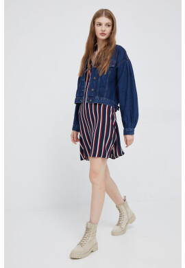 Pepe Jeans Рокля в тъмносиньо къс модел разкроен модел - Pepit.bg