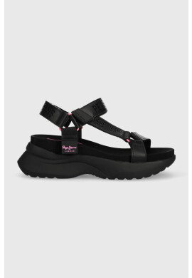 Pepe Jeans Сандали VENUS в черно с платформа PLS90571 - Pepit.bg