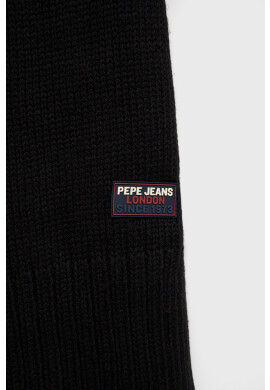 Pepe Jeans Шал с вълна в черно с изчистен дизайн - Pepit.bg
