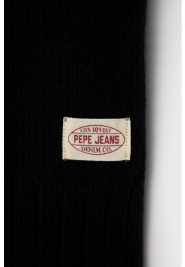 Pepe Jeans Шал с вълна в черно с изчистен дизайн - Pepit.bg