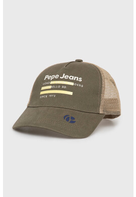 Pepe Jeans Шапка Taylor в зелено с принт - Pepit.bg